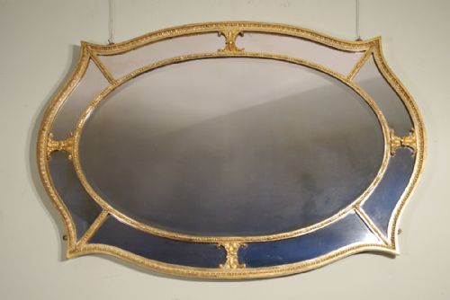 edwardian gilt marginal overmantle mirror - CATEGORY: ANTIQUE MIRRORS - DATED EDWARDIAN