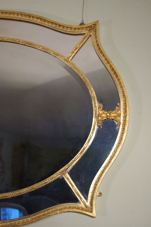 EDWARDIAN GILT MARGINAL OVERMANTLE MIRROR - ADDITIONAL PHOTO 1