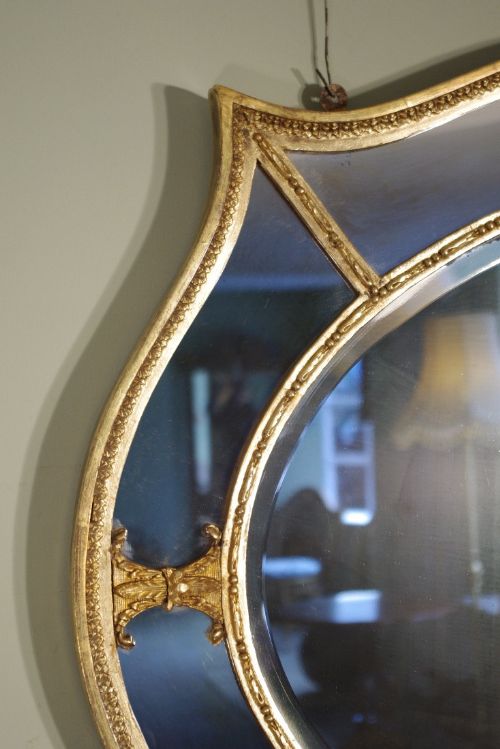 EDWARDIAN GILT MARGINAL OVERMANTLE MIRROR - ADDITIONAL PHOTO 2