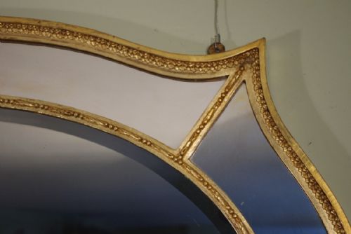 EDWARDIAN GILT MARGINAL OVERMANTLE MIRROR - ADDITIONAL PHOTO 3