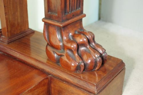 MAHOGANY CONSOLESERVING TABLE WITH MARBLE TOP - ADDITIONAL PHOTO 9