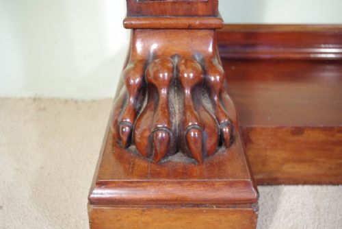 MAHOGANY CONSOLESERVING TABLE WITH MARBLE TOP - ADDITIONAL PHOTO 10
