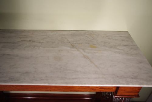 MAHOGANY CONSOLESERVING TABLE WITH MARBLE TOP - ADDITIONAL PHOTO 11