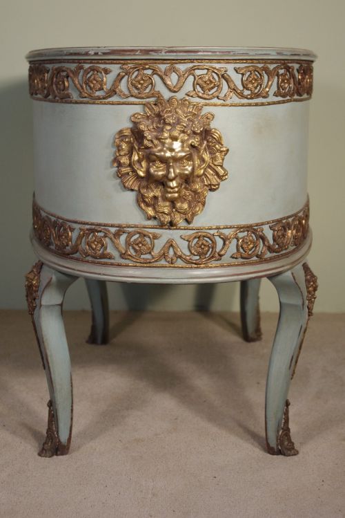 PAINTED AND GILT METAL MOUNTED JARDINIEREWINE COOLER - ADDITIONAL PHOTO 3