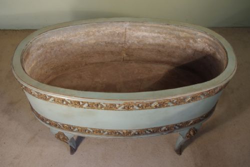 PAINTED AND GILT METAL MOUNTED JARDINIEREWINE COOLER - ADDITIONAL PHOTO 9