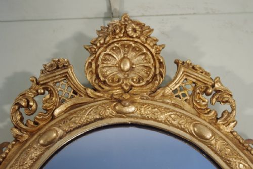 PAIR VICTORIAN OVAL GILT WALL MIRRORS - ADDITIONAL PHOTO 2