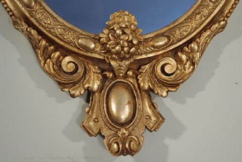 PAIR VICTORIAN OVAL GILT WALL MIRRORS - ADDITIONAL PHOTO 3