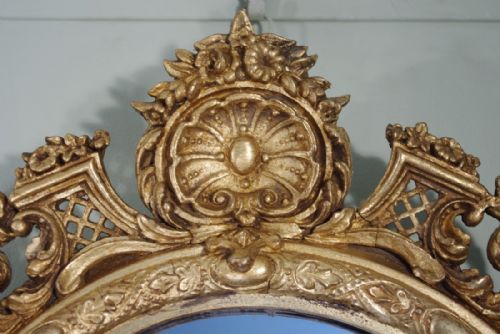 PAIR VICTORIAN OVAL GILT WALL MIRRORS - ADDITIONAL PHOTO 4