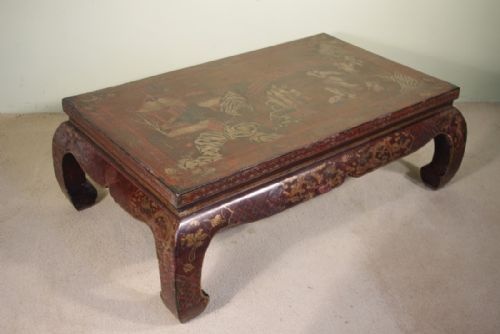 chinese lacquer opiumcoffee table - CATEGORY: ANTIQUE TABLES - DATED 1900