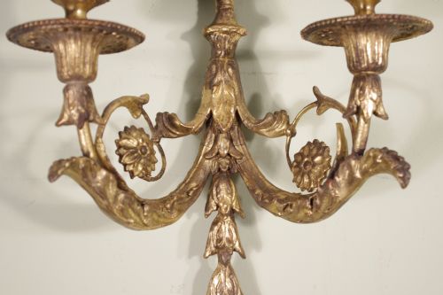 PAIR GILT WALL LIGHTSSCONCES - ADDITIONAL PHOTO 7