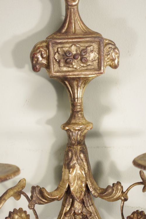 PAIR GILT WALL LIGHTSSCONCES - ADDITIONAL PHOTO 9