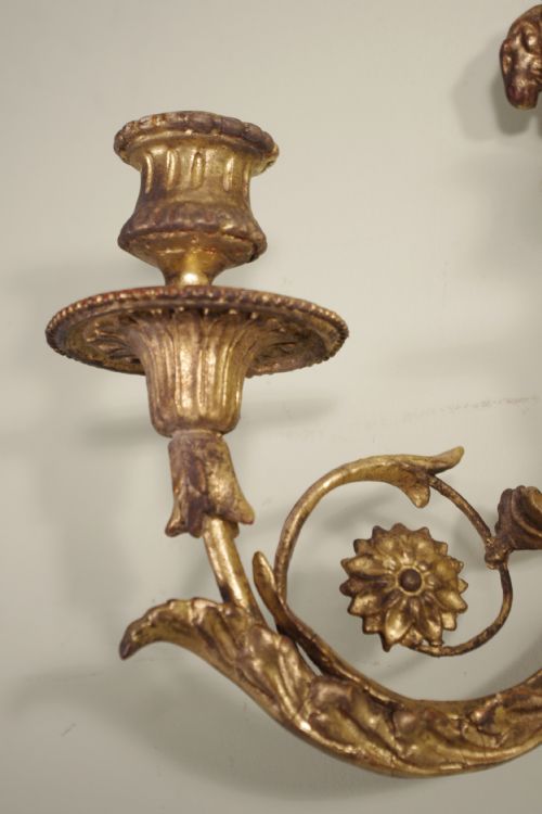 PAIR GILT WALL LIGHTSSCONCES - ADDITIONAL PHOTO 10