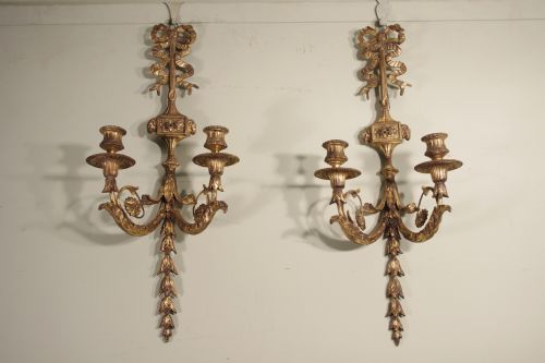 PAIR GILT WALL LIGHTSSCONCES - ADDITIONAL PHOTO 12