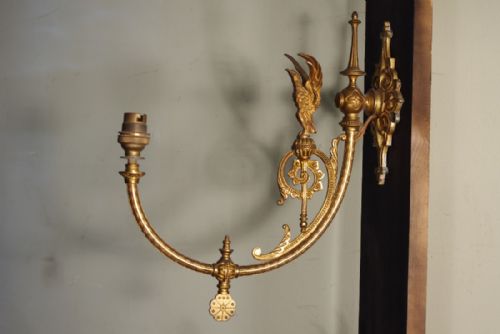 SET OF FOUR GILT METAL WALL LIGHTS - ADDITIONAL PHOTO 3