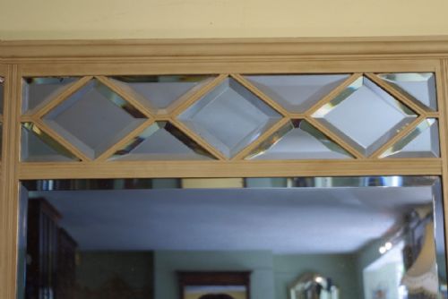 ENGLISH EDWARDIAN PAINTED SECTIONAL LARGE OVERMANTLE MIRROR - ADDITIONAL PHOTO 7