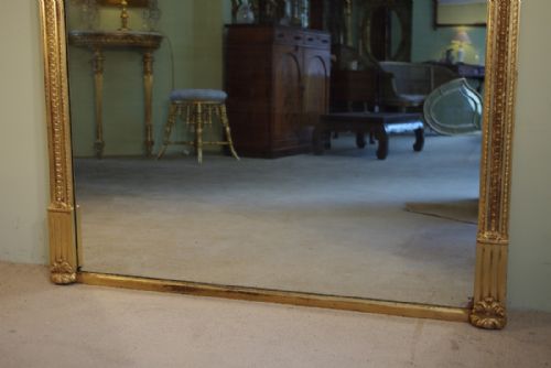 LARGE GILT NEOCLASSICAL OVERMANTLE MIRROR - ADDITIONAL PHOTO 2