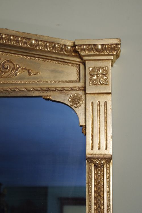 LARGE GILT NEOCLASSICAL OVERMANTLE MIRROR - ADDITIONAL PHOTO 5