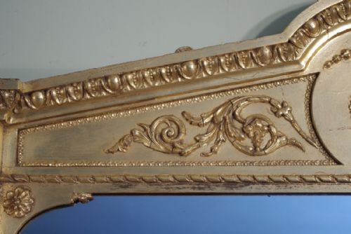 LARGE GILT NEOCLASSICAL OVERMANTLE MIRROR - ADDITIONAL PHOTO 6
