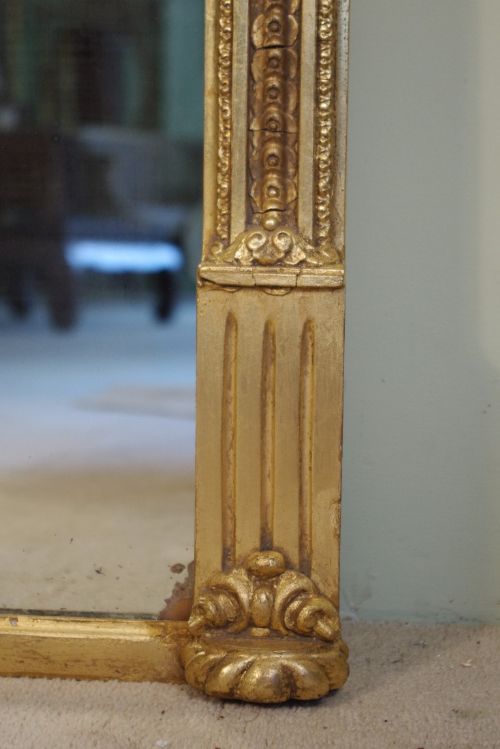 LARGE GILT NEOCLASSICAL OVERMANTLE MIRROR - ADDITIONAL PHOTO 8