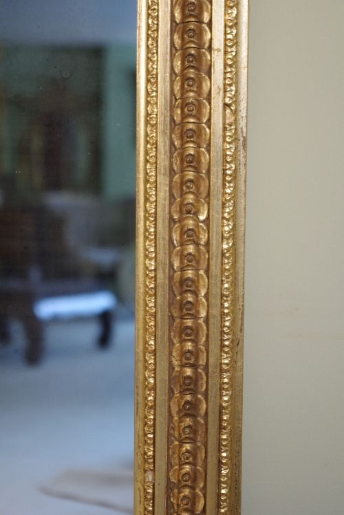 LARGE GILT NEOCLASSICAL OVERMANTLE MIRROR - ADDITIONAL PHOTO 9