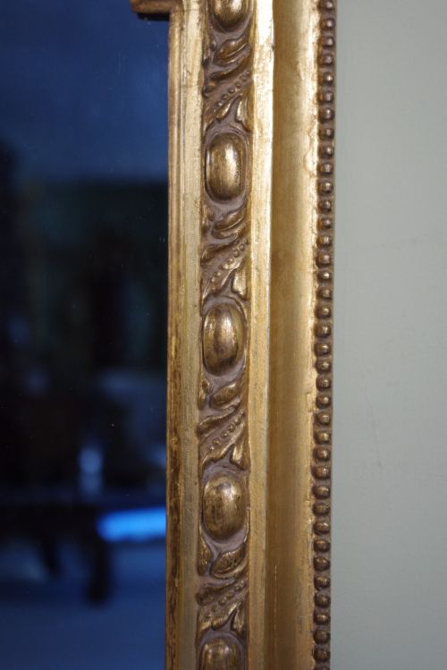 VICTORIAN GILT LOW OVERMANTLE MIRROR - ADDITIONAL PHOTO 10