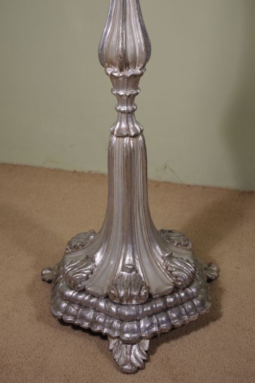 FRENCH PAINTED AND SILVERED STANDARD LAMP - ADDITIONAL PHOTO 1