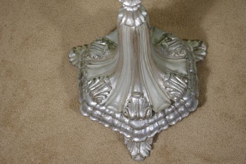FRENCH PAINTED AND SILVERED STANDARD LAMP - ADDITIONAL PHOTO 2