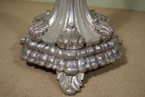 FRENCH PAINTED AND SILVERED STANDARD LAMP - ADDITIONAL PHOTO 3