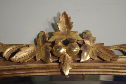 LARGE VICTORIAN GILT ARCH TOP OVERMANTLE MIRROR - ADDITIONAL PHOTO 3