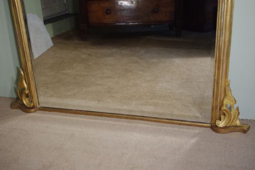 LARGE VICTORIAN GILT ARCH TOP OVERMANTLE MIRROR - ADDITIONAL PHOTO 6