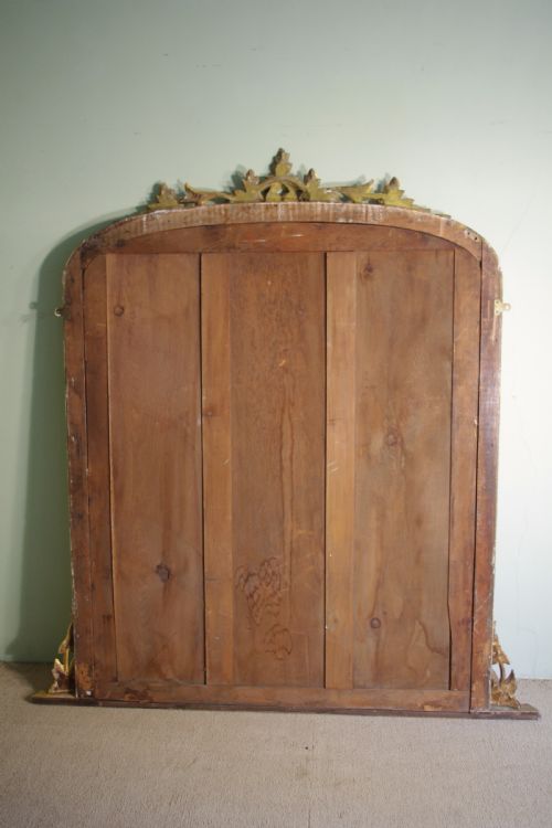LARGE VICTORIAN GILT ARCH TOP OVERMANTLE MIRROR - ADDITIONAL PHOTO 8