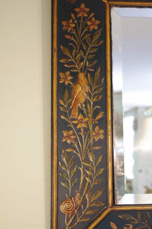 PAINTED AND PARCELGILT WALL MIRROR - ADDITIONAL PHOTO 4