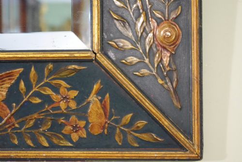 PAINTED AND PARCELGILT WALL MIRROR - ADDITIONAL PHOTO 6