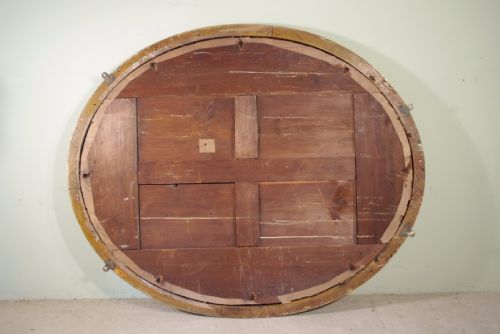 LARGE OVAL EBONISED AND PARCELGILT OVERMANTLEWALL MIRROR - ADDITIONAL PHOTO 8