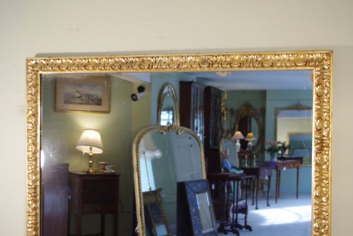 LARGE GILT OVERMANTLEWALL MIRROR - ADDITIONAL PHOTO 2