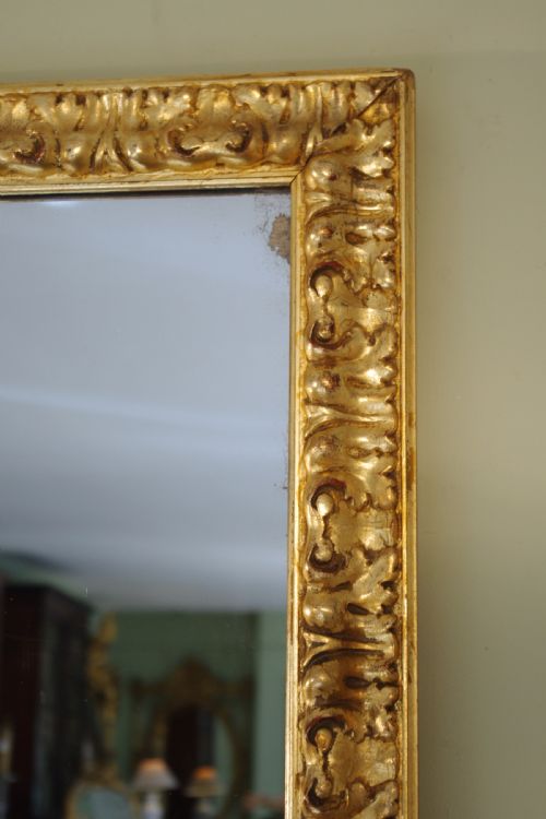 LARGE GILT OVERMANTLEWALL MIRROR - ADDITIONAL PHOTO 3