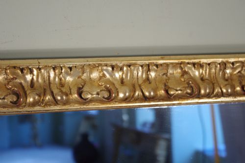 LARGE GILT OVERMANTLEWALL MIRROR - ADDITIONAL PHOTO 4