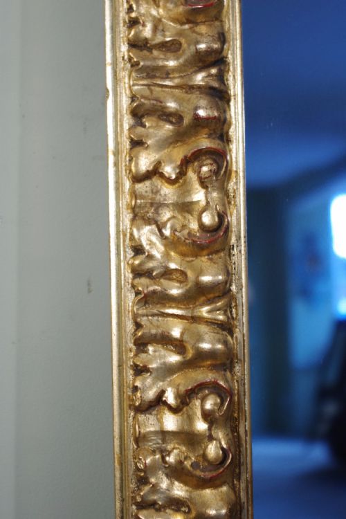 LARGE GILT OVERMANTLEWALL MIRROR - ADDITIONAL PHOTO 5
