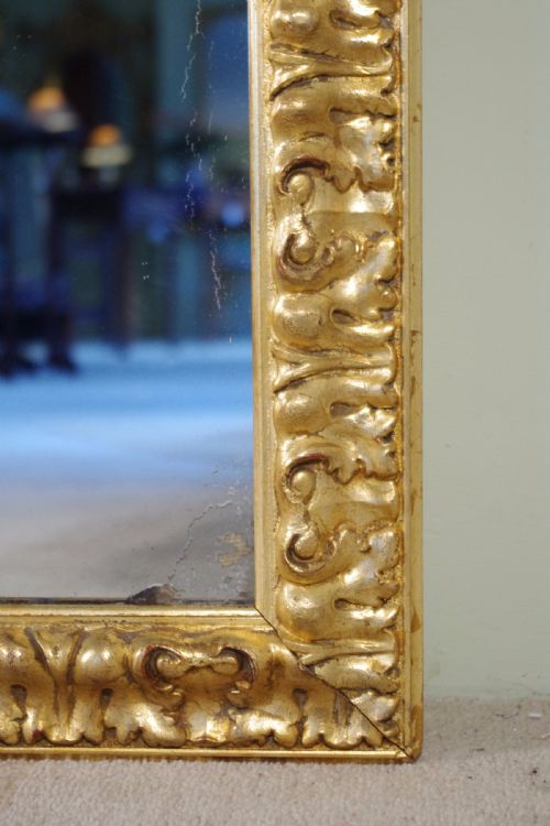 LARGE GILT OVERMANTLEWALL MIRROR - ADDITIONAL PHOTO 8