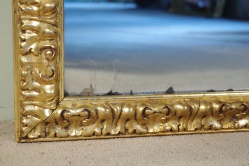 LARGE GILT OVERMANTLEWALL MIRROR - ADDITIONAL PHOTO 9