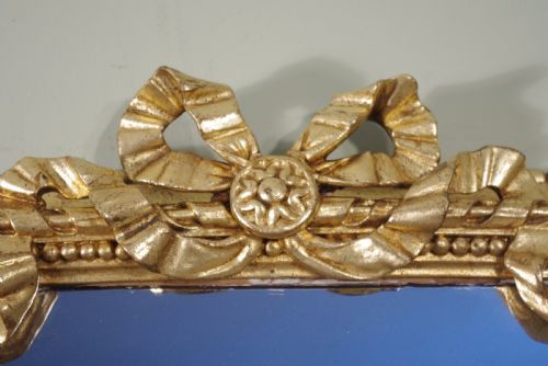 LARGE GILT ARCH TOP OVERMANTLE MIRROR - ADDITIONAL PHOTO 3