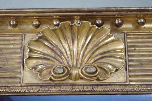 19TH CENTURY ENGLISH GILT TRIPLEPLATE OVERMANTLE MIRROR - ADDITIONAL PHOTO 6