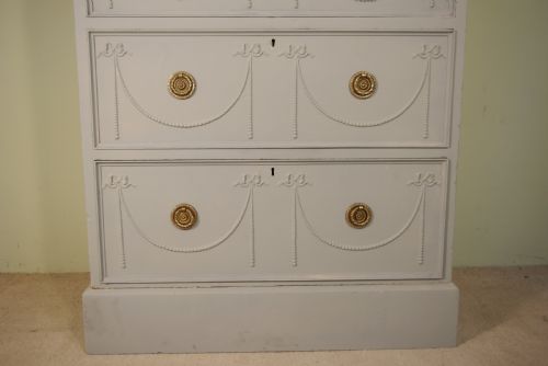 PAINTED TALL SIX DRAWER CHEST - ADDITIONAL PHOTO 3