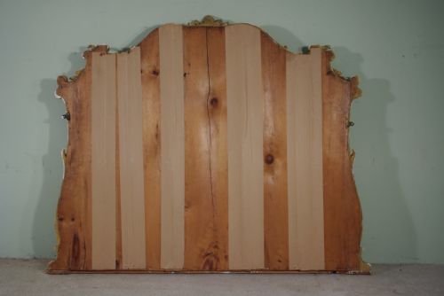 VICTORIAN LARGE GILT WOOD OVERMANTLE MIRROR - ADDITIONAL PHOTO 8