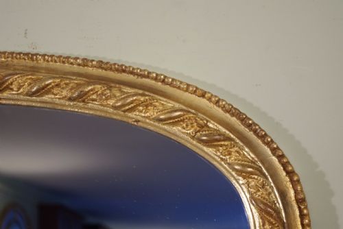 ENGLISH GILT LARGE ARCH TOP OVERMANTLE MIRROR - ADDITIONAL PHOTO 6