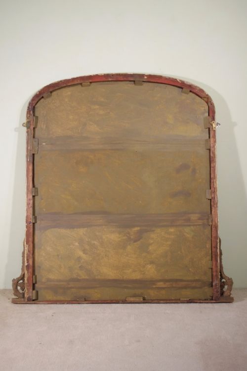 ENGLISH GILT LARGE ARCH TOP OVERMANTLE MIRROR - ADDITIONAL PHOTO 10