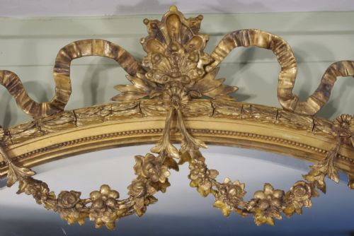 ENGLISH GILT OVAL OVERMANTLE MIRROR - ADDITIONAL PHOTO 5