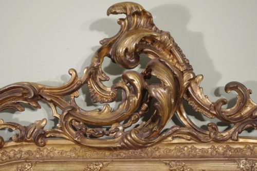 GILT ARCH TOP WALLOVERMANTLE MIRROR - ADDITIONAL PHOTO 4