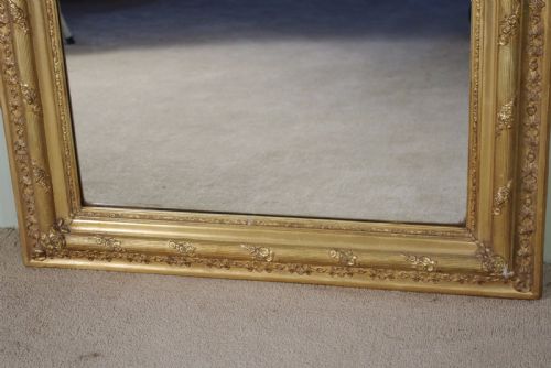 GILT ARCH TOP WALLOVERMANTLE MIRROR - ADDITIONAL PHOTO 5