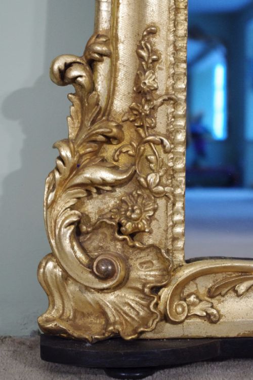 VICTORIAN GILT LARGE OVERMANTLE MIRROR - ADDITIONAL PHOTO 7
